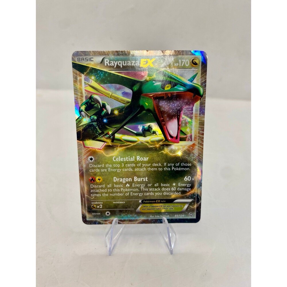 Rayquaza EX 85/124 Dragons Exalted Ultra Rare EX English Pokemon TCG HP Dmg